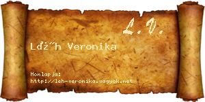 Léh Veronika névjegykártya